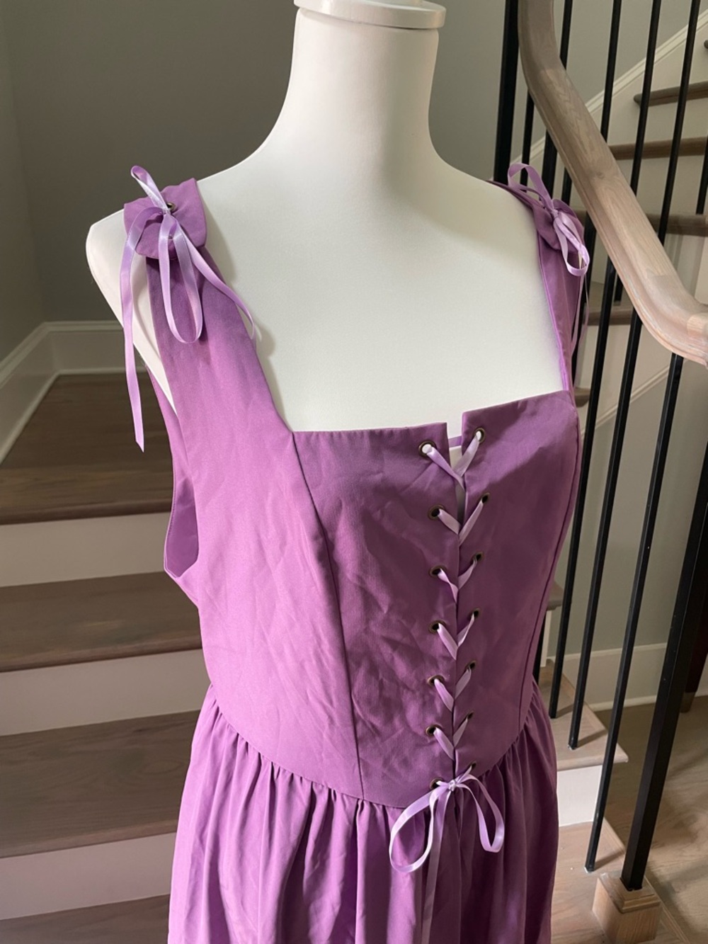 Scarlet Darkness Renaissance Lace-up Bodice Flared A-Line Maxi Dress Topper XL - Picture 3 of 8